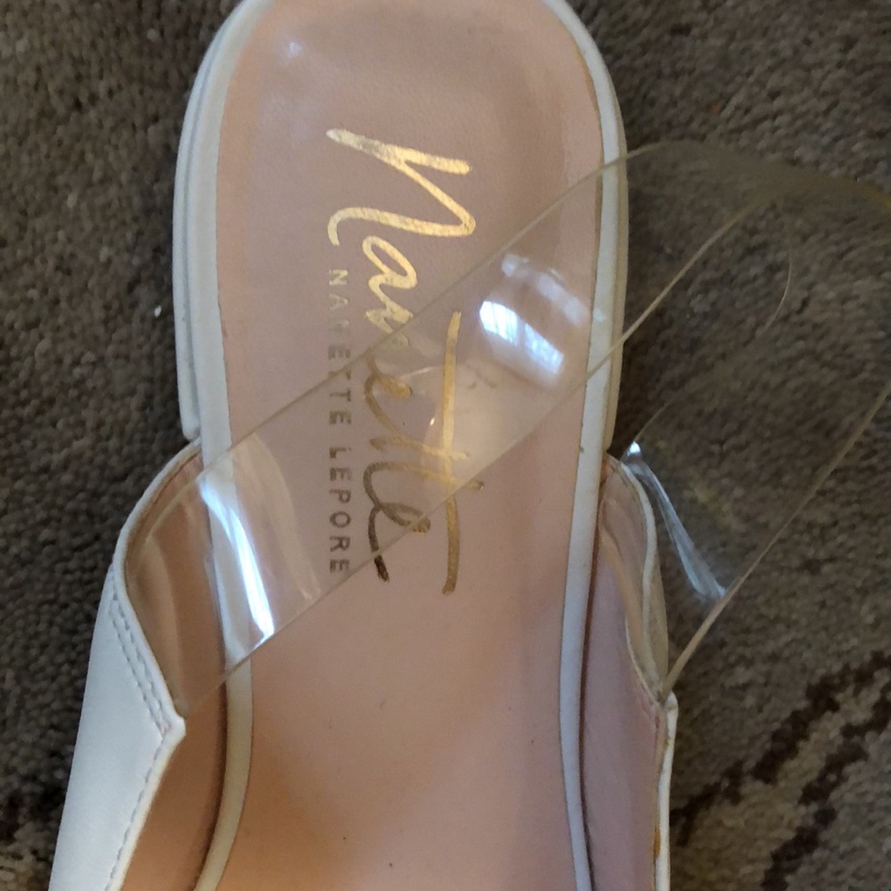 Nanette Lapore white slight backs Size 9.5 - Picture 2 of 5